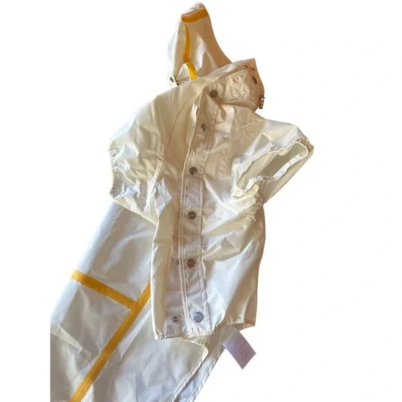 Reddy Weathershell Dog Jacket, 3X Large Cream  Yellow Trim Hooded - Picture 3 of 6